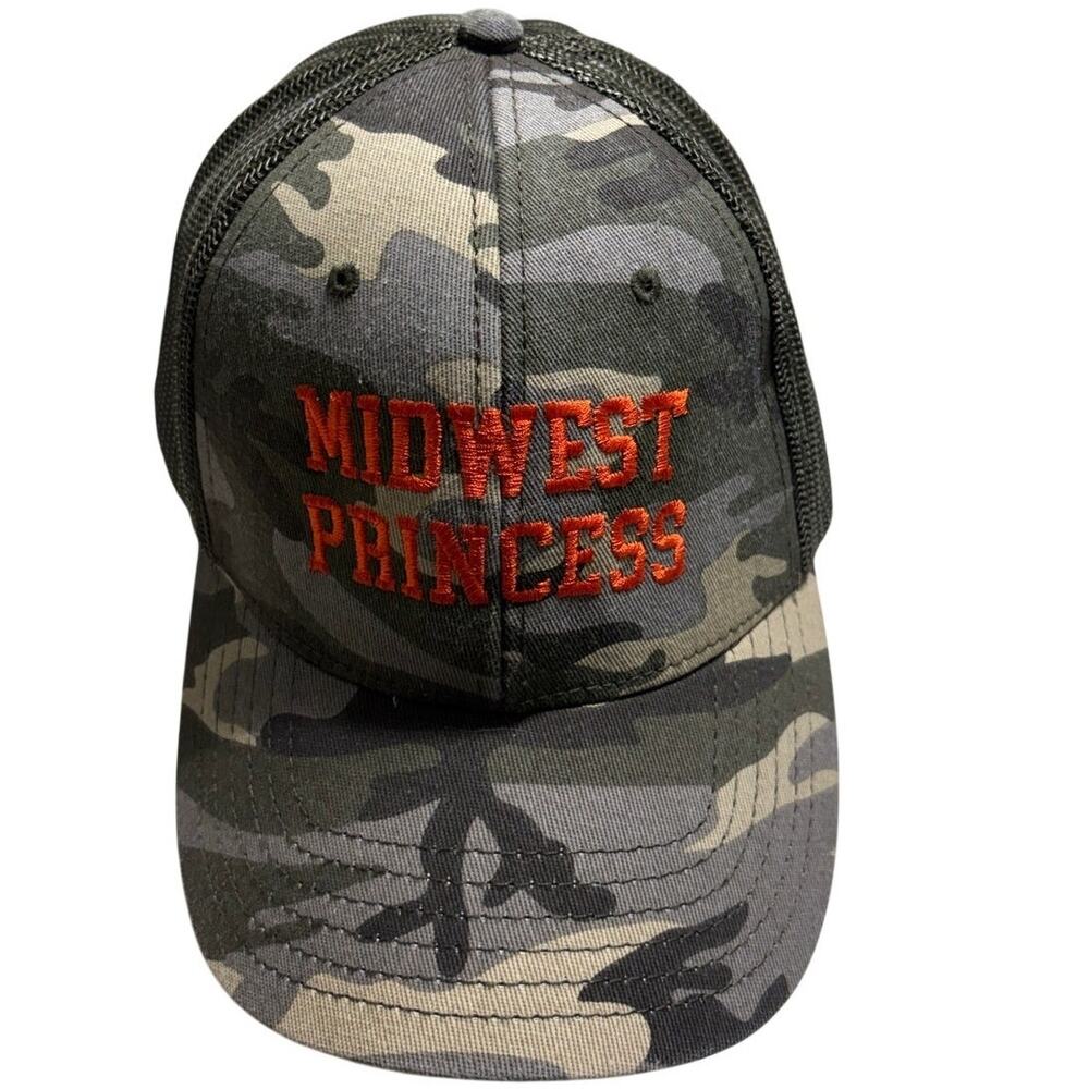 Otto Midwest Princess Camo Trucker Hat One-Size Adjustable Snap Back Green